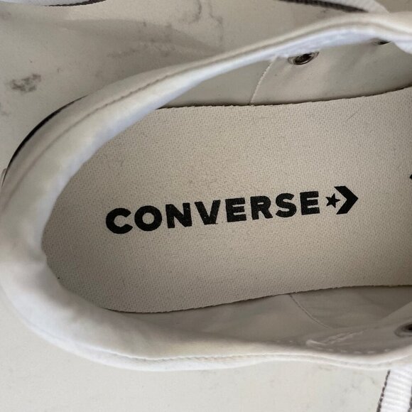 Converse All Star Low Cut Lace Up Sneakers White + Black Sz 9.5 NWOT - Picture 10 of 14